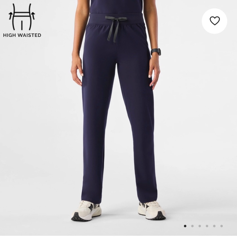 High Waisted Women's Navy Scrub Pants